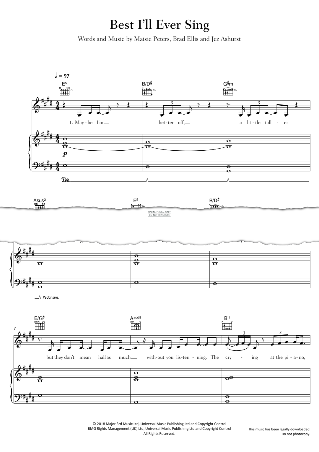 Produktgalerie: Seite 1 von 1 Best I'll Ever Sing, Maisie Peters, Gesang, Gitarre, Klavier