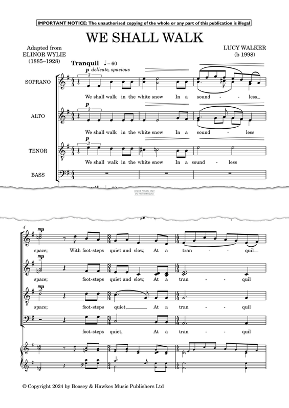 Produktgalerie: Seite 1 von 1 We Shall Walk, Lucy Walker, Chor, Unbekannt