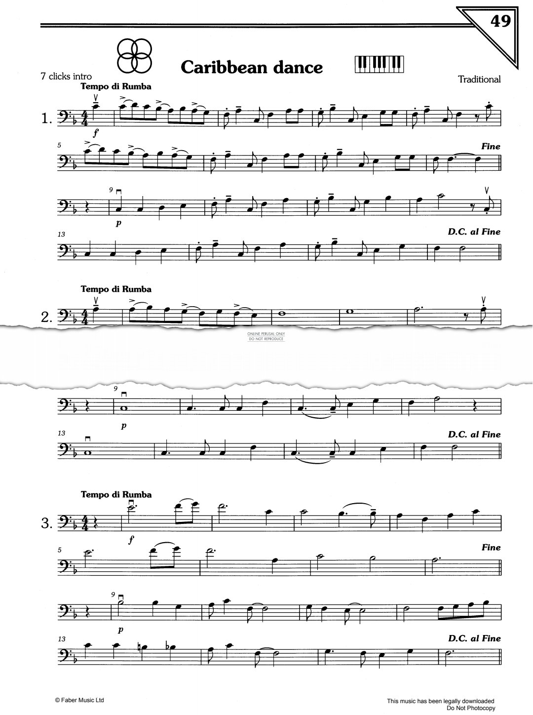 Produktgalerie: Seite 1 von 1 Caribbean Dance, Traditional, Violoncello