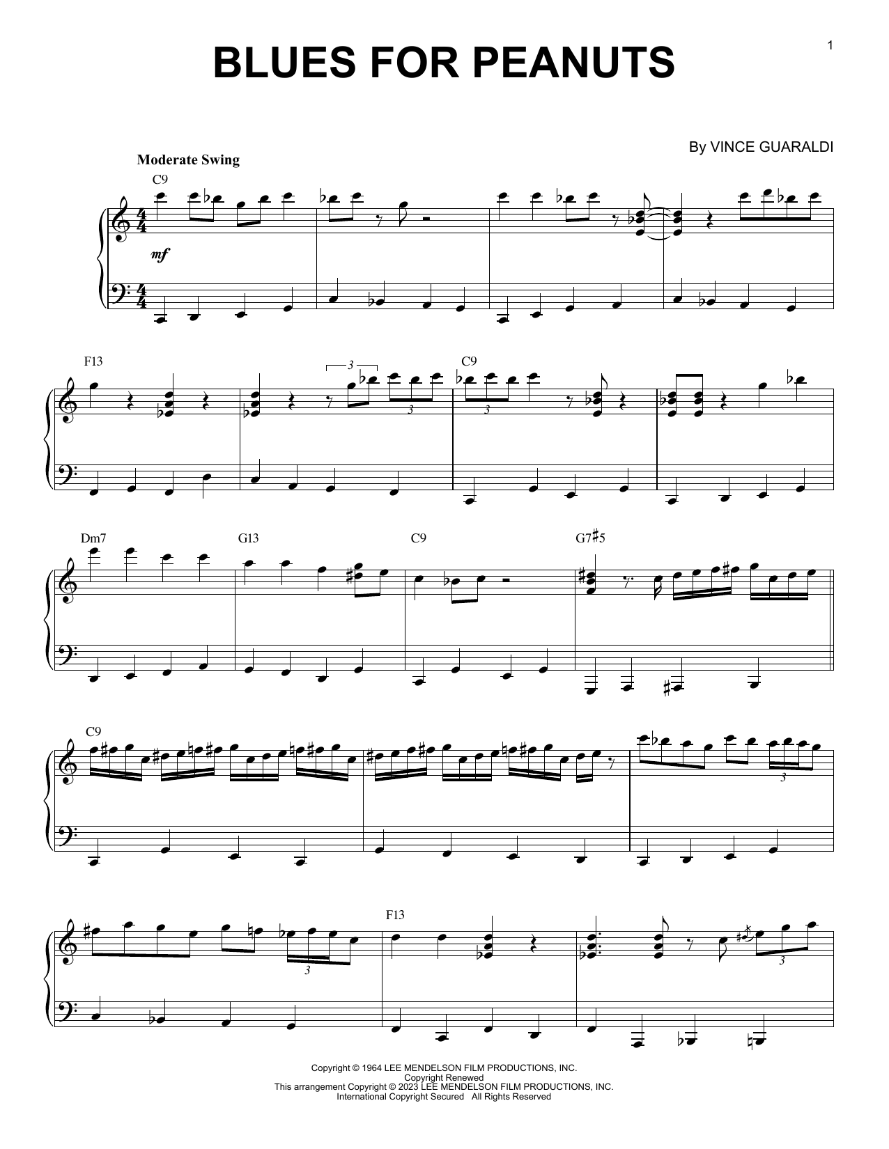 Product picture to: Blues For Peanuts [Jazz version] (arr. Brent Edstrom)