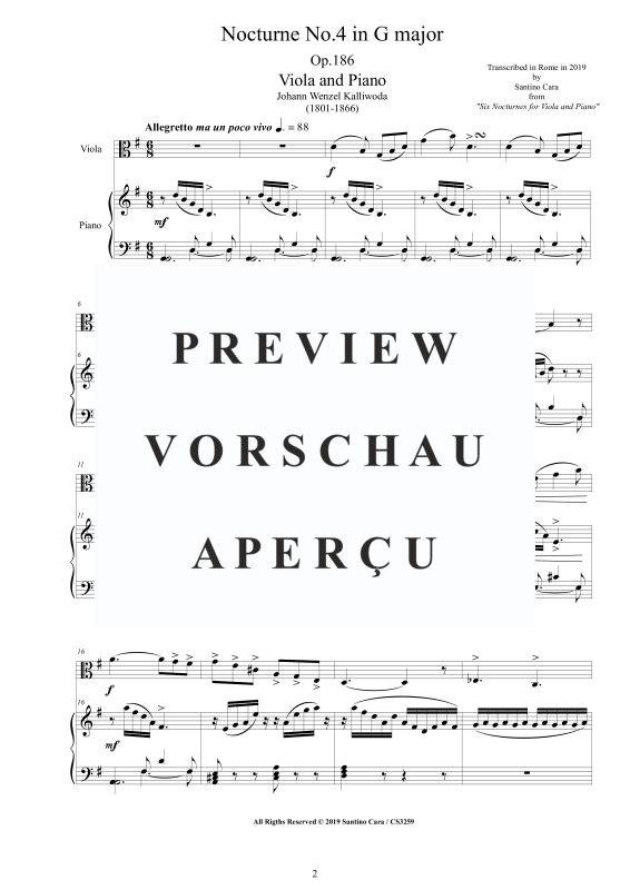 Produktgalerie: Seite 3 von 11 Nocturne Nr.4 Op.186, , Viola und Klavier