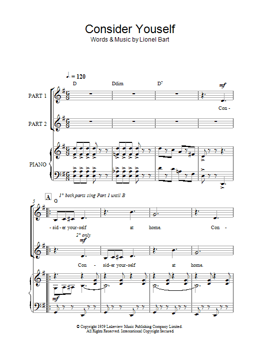 Produktbild zu: Consider Yourself (from Oliver!) (arr. Rick Hein)