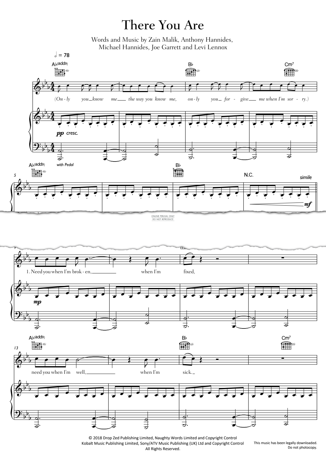 gallery: There You Are, ZAYN, Gesang, Gitarre, Klavier