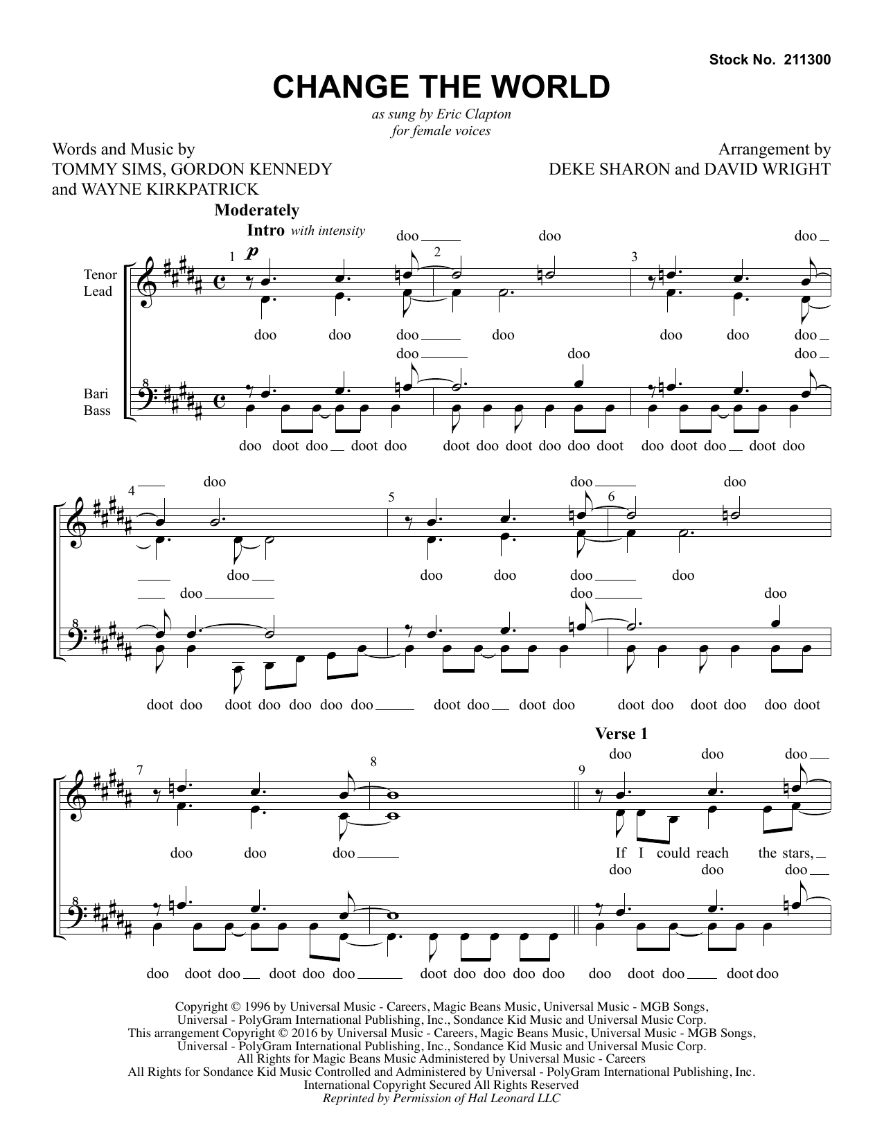 Produktgalerie: Seite 1 von 1 Change The World (arr. Deke Sharon, David Wright), Eric Clapton, Chor