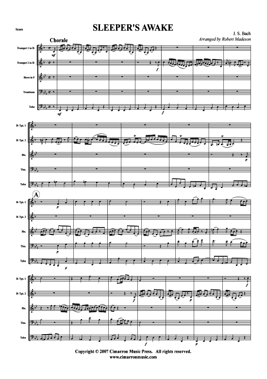 Produktbild zu: Sleepers Wake J. S. Bach