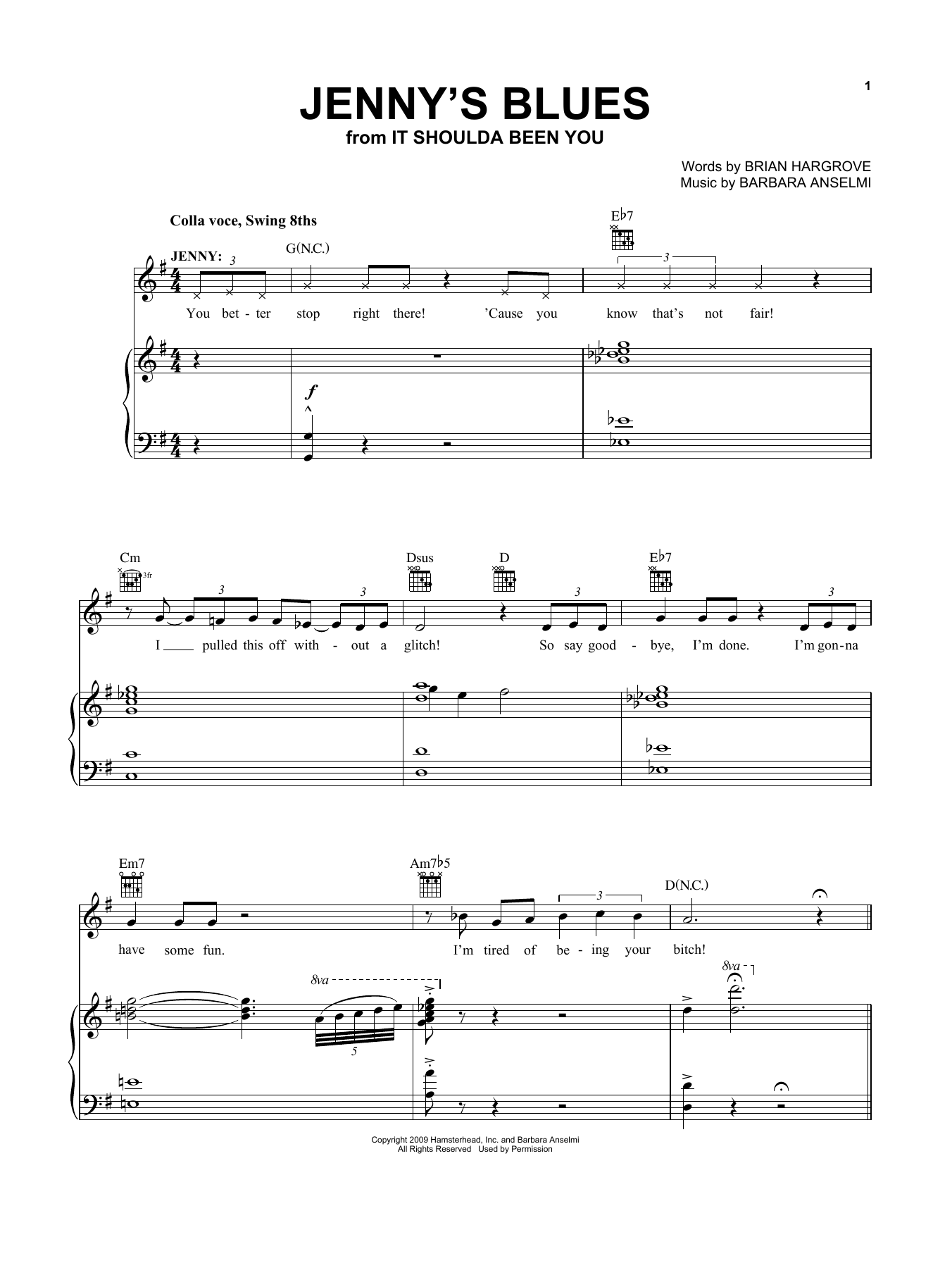 Produktbild zu: Jenny's Blues (from It Shoulda Been You)