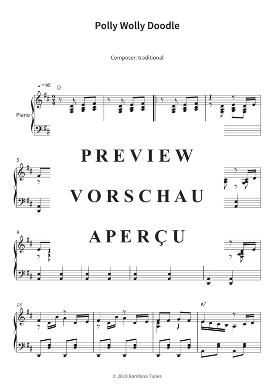 Produktgalerie: Seite 4 von 5 Polly Wolly Doodle , , Klavier Solo