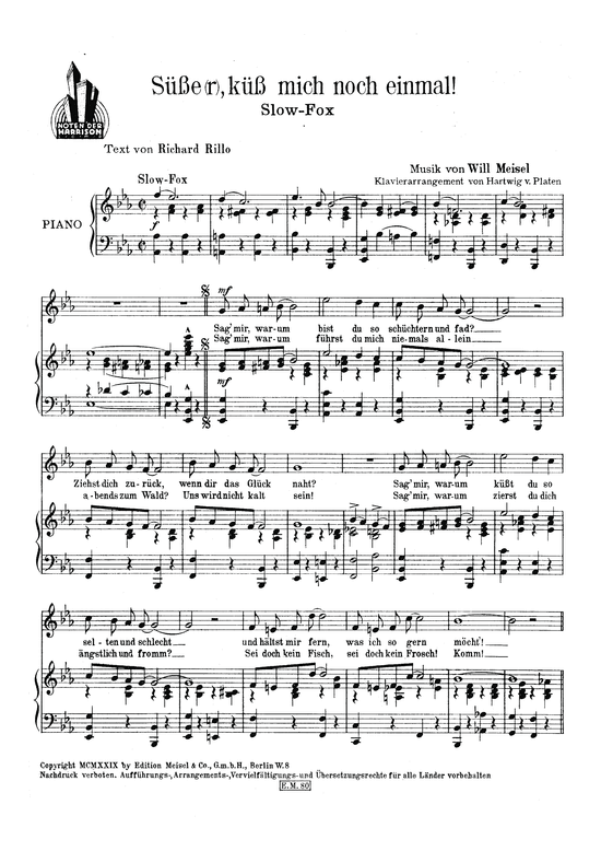 Produktbild zu: Süßer, küss mich noch einmalSlowfox