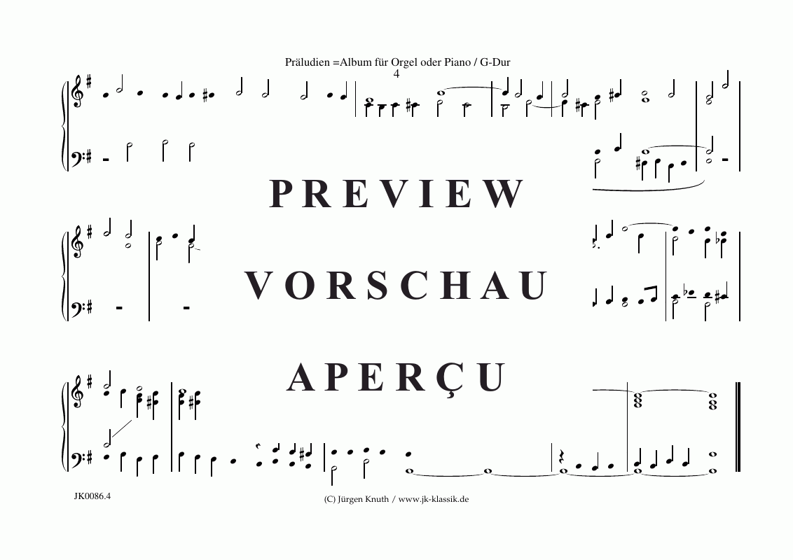 Product gallery: Page 5 of 11 Präludien G-Dur , , (organ/piano solo)