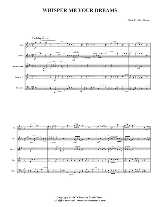 Produktbild zu: Whisper Me Your Dreams Daniel Luther Graves