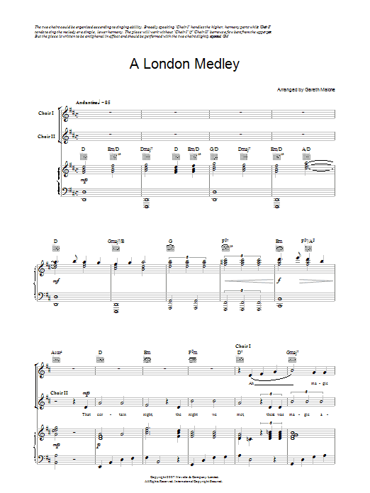 Product picture to: A London Medley (for the Sing London! Festival)