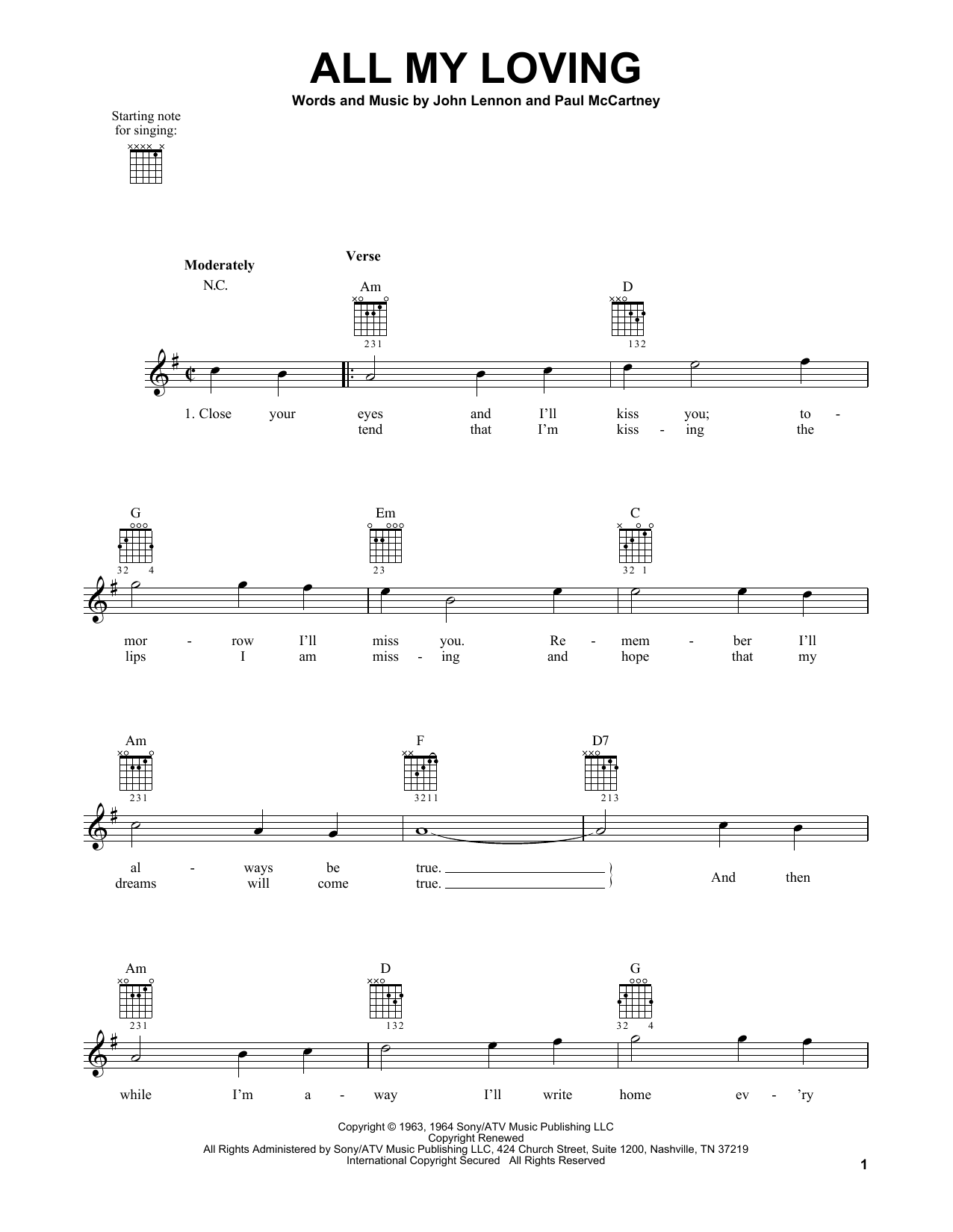 Produktbild zu: All My Loving