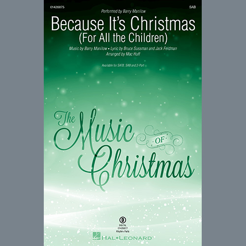 cover: Because It's Christmas (For All the Children) (arr. Mac Huff), Barry Manilow