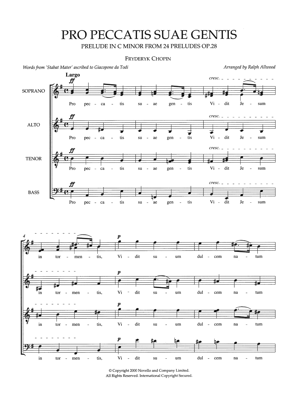 Produktbild zu: Pro Peccatis Suae Gentis (arr. Ralph Allwood)