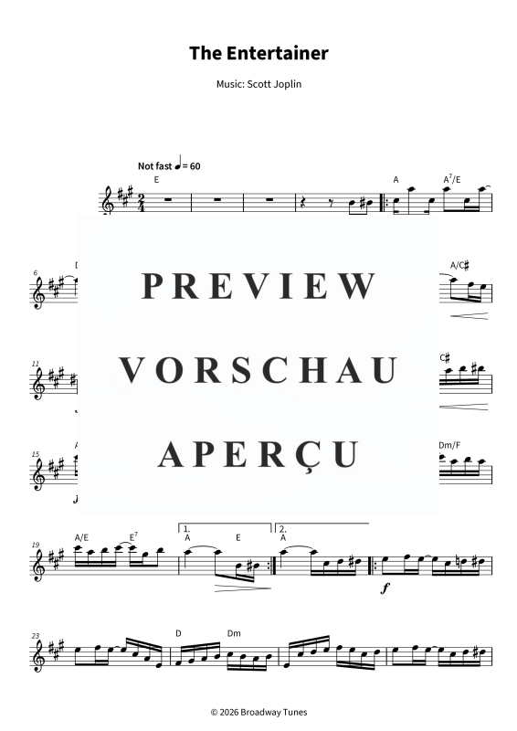 gallery: The Entertainer - A Ragtime Two Step, , Altsaxophon in Es