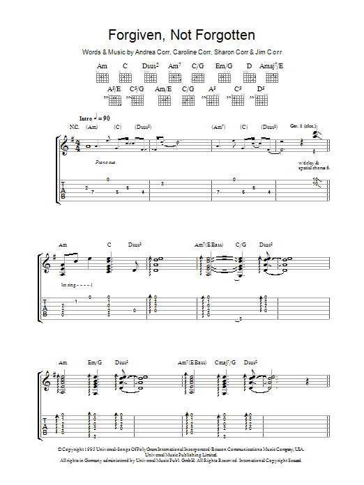 Product gallery: Page 1 of 1 Forgiven, Not Forgotten, The Corrs