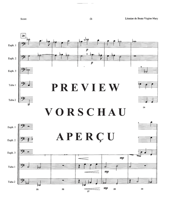 Product gallery: Page 5 of 21 Lianiae de Beata Virgine Mary , , (Tuba Quintet EEETT)