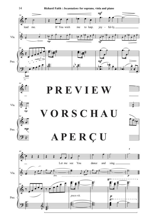 Product gallery: Page 15 of 21 Incantations , , (soprano, viola + piano)