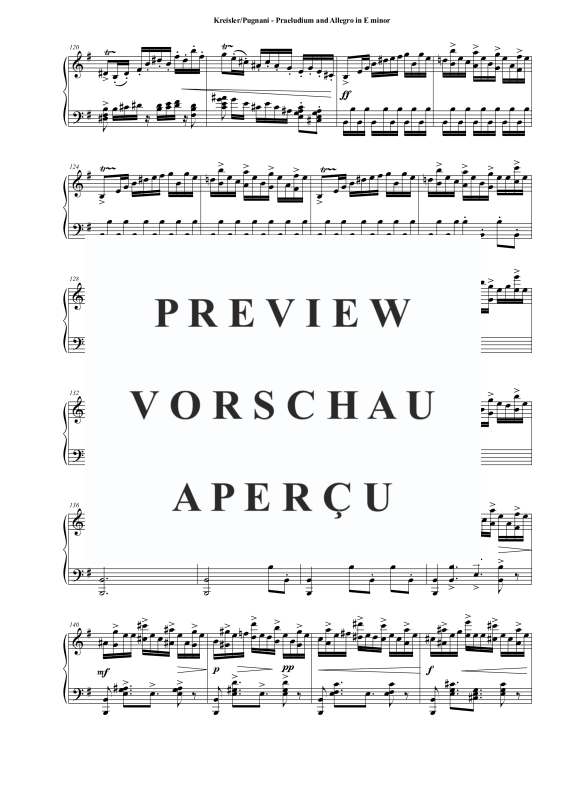 Product gallery: Page 7 of 8 Praeludium and Allegro in E minor, , Solo Piano