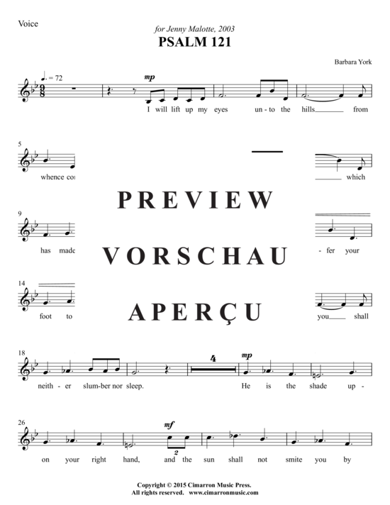 Product gallery: Page 6 of 9 Psalm 121 , , (alto or baritone + piano)