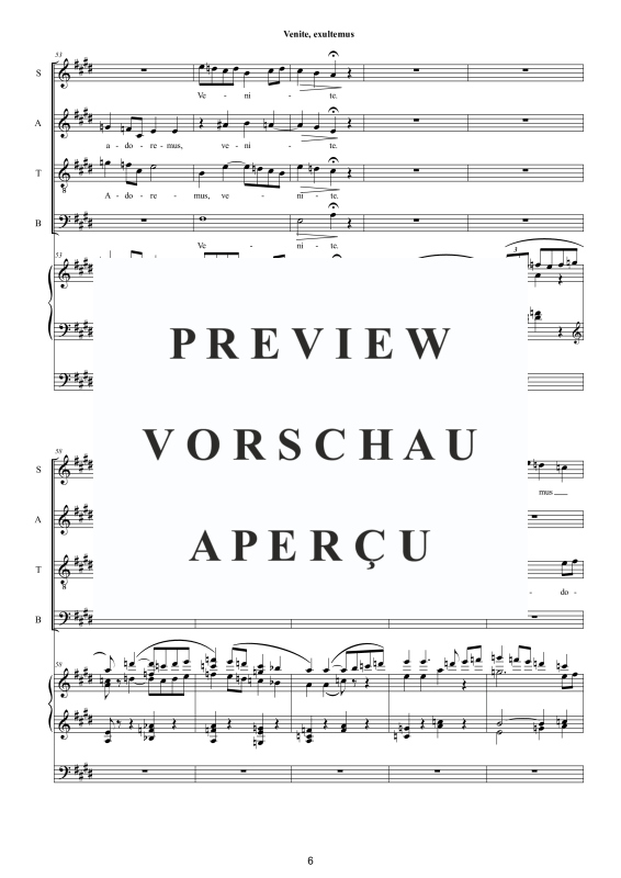 Produktgalerie: Seite 7 von 11 Venite, exsultemus Psalm 95, , Gemischter Chor und Orgel