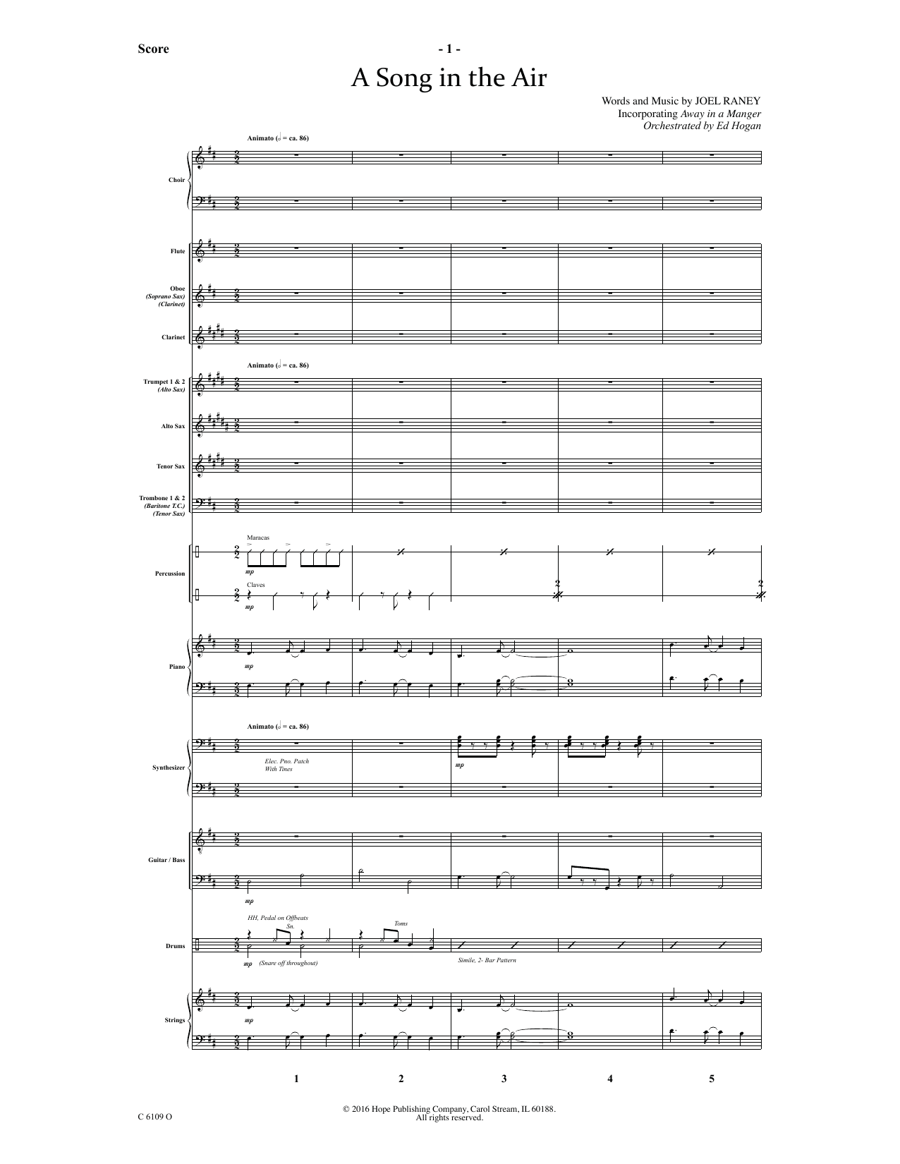 Produktbild zu: A Song In The Air - Full Score