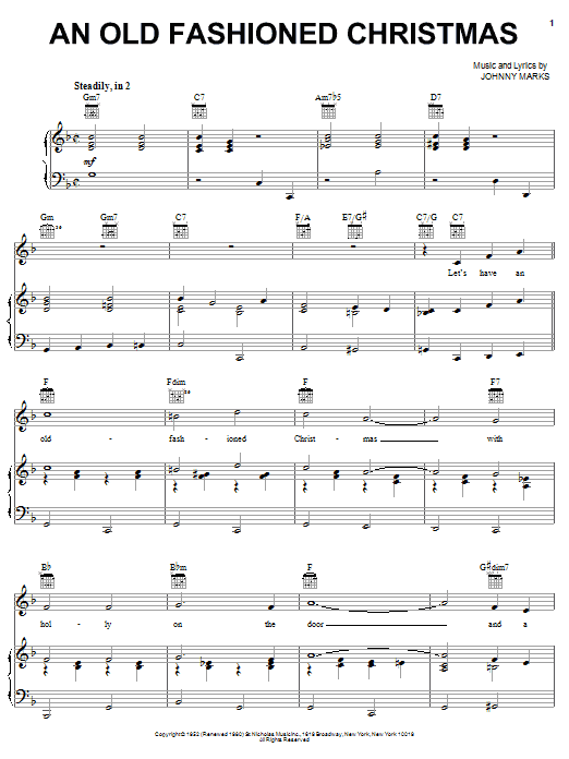 Product gallery: Page 1 of 1 An Old Fashioned Christmas, Johnny Marks