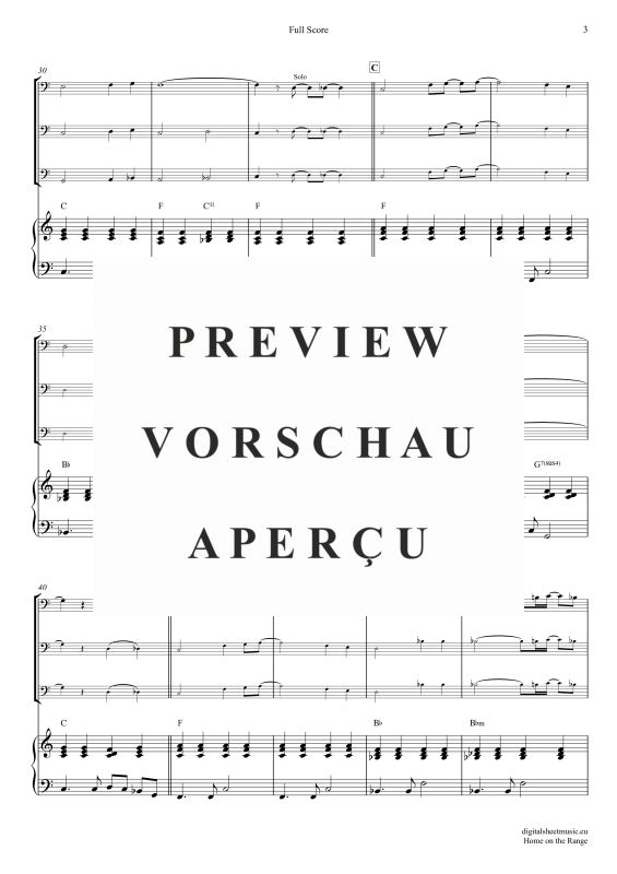 gallery: Home On The Range, American Folk Song, (Posaunen Trio + Klavier)