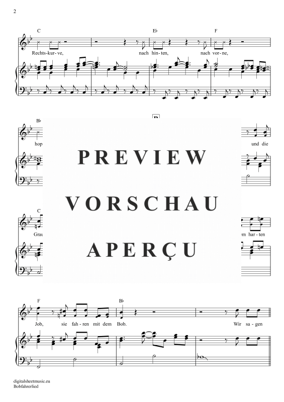 gallery: Bobfahrer-Lied, Buam, Troglauer, Klavier, Gesang & Akkorde