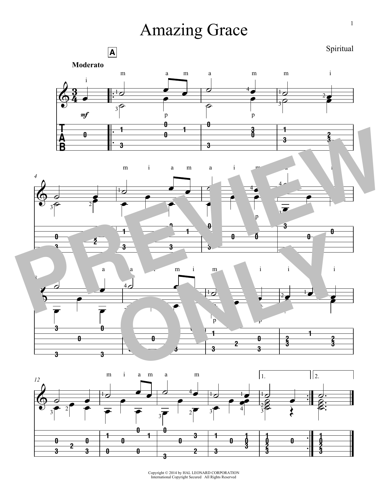 Produktgalerie: Seite 1 von 1 Amazing Grace, John Hill, Gitarre