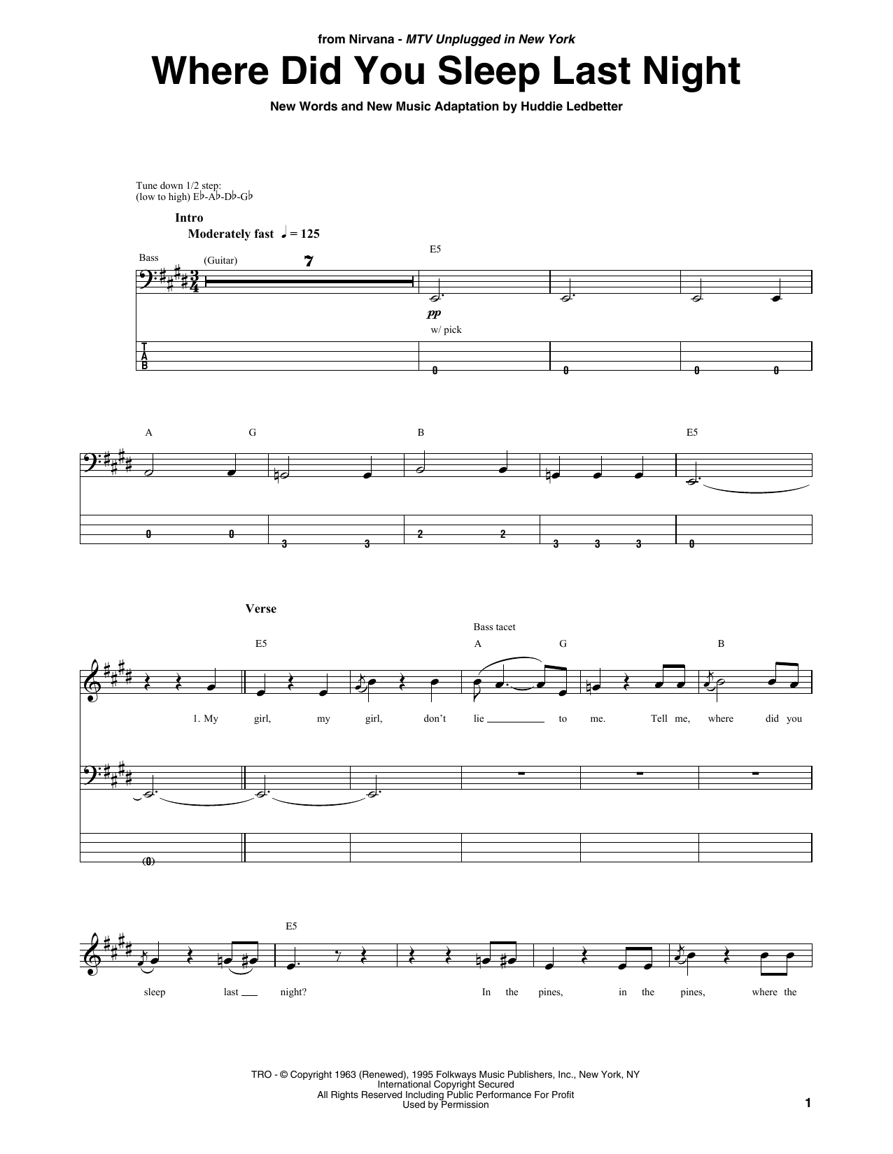Produktgalerie: Seite 1 von 1 Where Did You Sleep Last Night, Nirvana