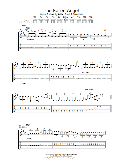 Produktgalerie: Seite 1 von 1 The Fallen Angel, Iron Maiden, Gitarre