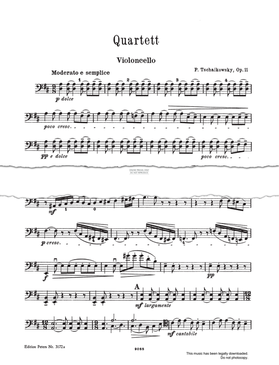 Product picture to: String Quartet No.1 in D Major Op.11