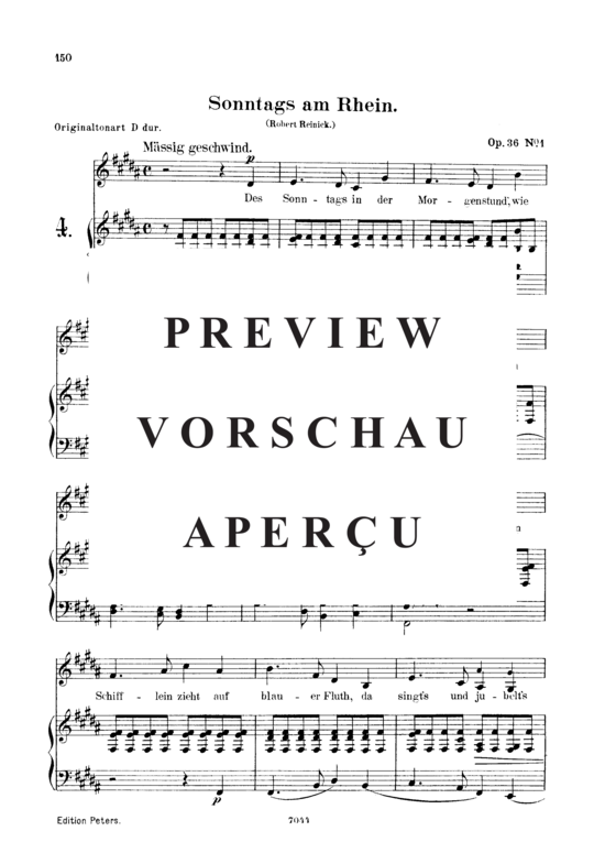 gallery: Sonntags am Rhein, Op.36 No.1 , , (Gesang tief + Klavier)
