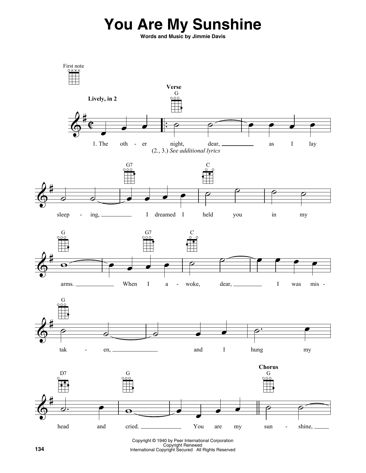 Product gallery: Page 1 of 1 You Are My Sunshine, Jimmie Davis