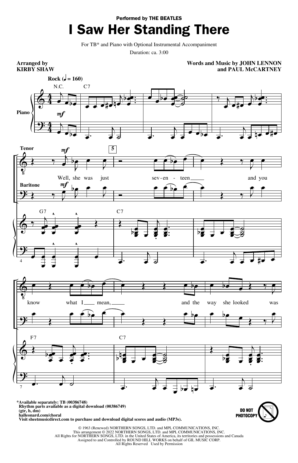 Produktgalerie: Seite 1 von 1 I Saw Her Standing There (arr. Kirby Shaw), The Beatles, Chor