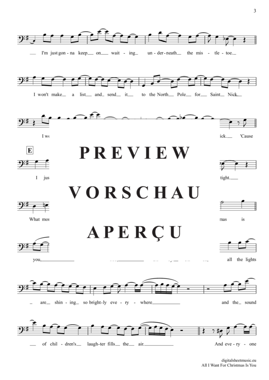 Product gallery: Page 4 of 5 All I Want For Christmas Is You , Carey, Mariah, (Posaune / Bariton)