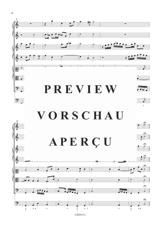 Produktgalerie: Seite 5 von 11 Te Sanctum Dominum - Concerto in Festo Trinitatis, , Gemischtes Ensemble SATTB, 2 Trompeten, 2 Violinen, 2 Violen, Fagott und BC