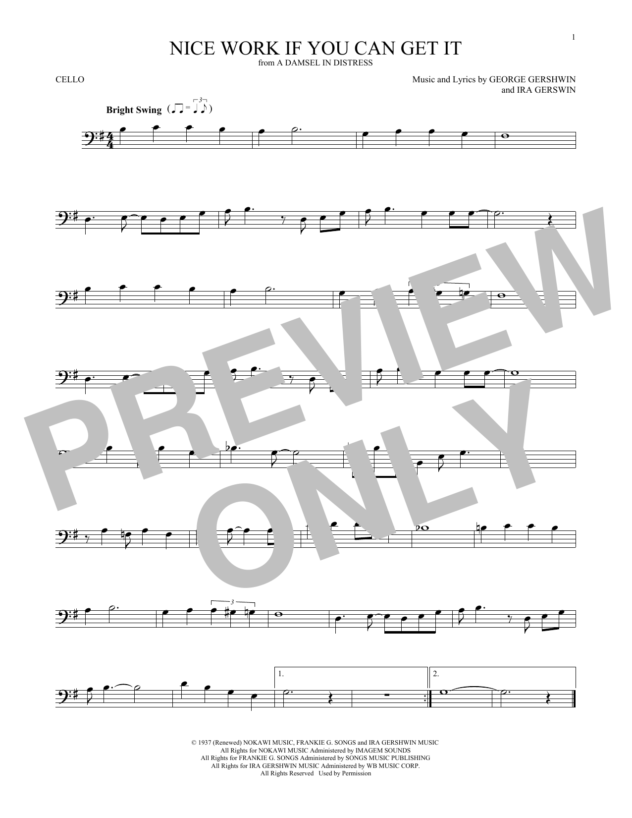 Produktgalerie: Seite 1 von 1 Nice Work If You Can Get It, Frank Sinatra, Violoncello