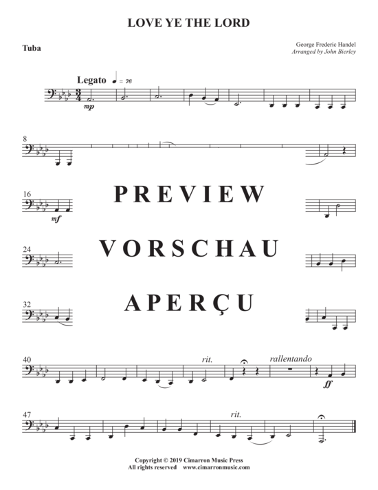 Produktgalerie: Seite 9 von 9 Love Ye The Lord , , (Blechbläser Quintett)