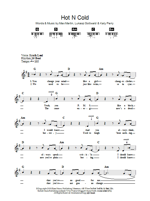 Product picture to:  Hot N Cold - Katy Perry