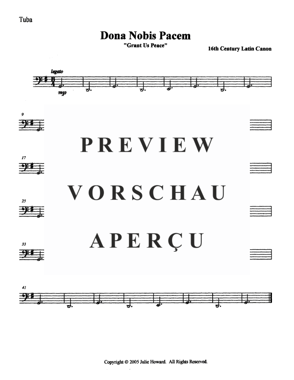 Produktgalerie: Seite 9 von 11 Dona Nobis Pacem - Kanon 16. Jahrhundert, , Blechbläser Quintett