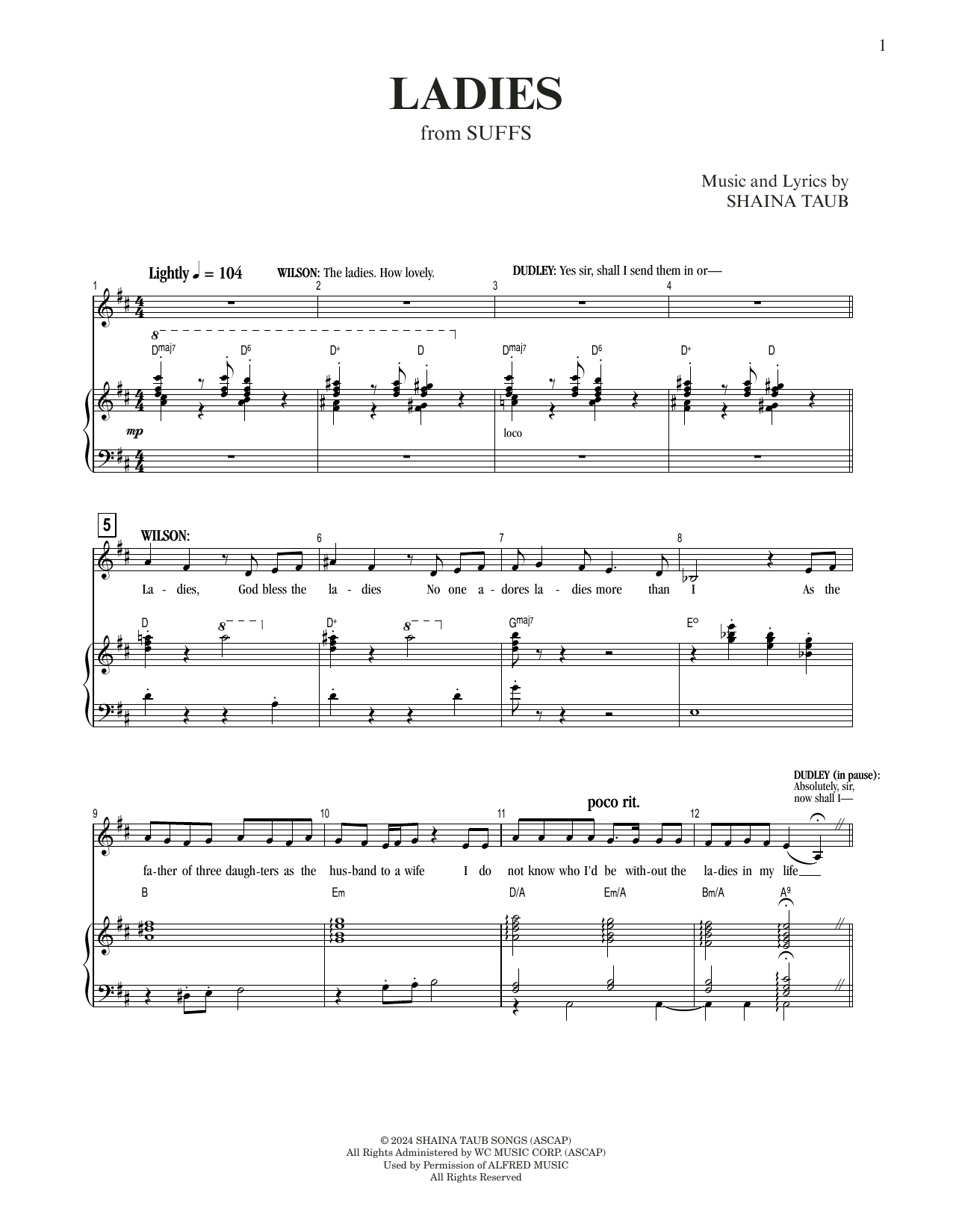 Produktgalerie: Seite 1 von 1 Ladies (from Suffs), Shaina Taub, Gesang, Klavier