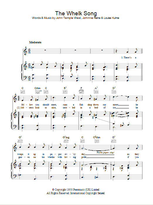 Product gallery: Page 1 of 1 The Whelk Song, Billy Cotton