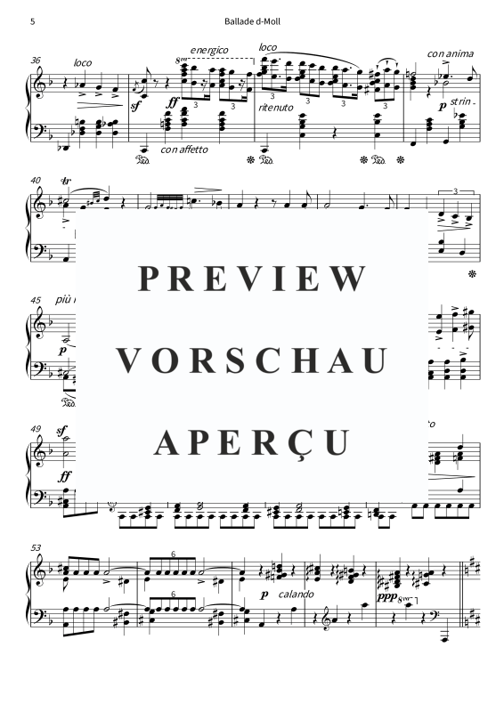 Produktgalerie: Seite 7 von 11 Ballade D-Moll - aus Soirées musicales op. 6 Nr. 4, , Klavier Solo