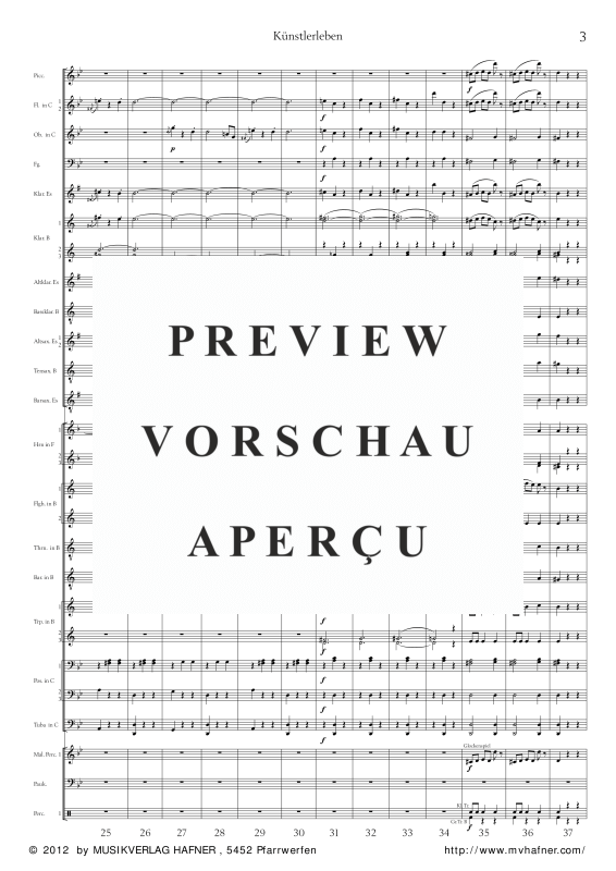 Product gallery: Page 8 of 11 Künstlerleben, , (large wind orchestra)