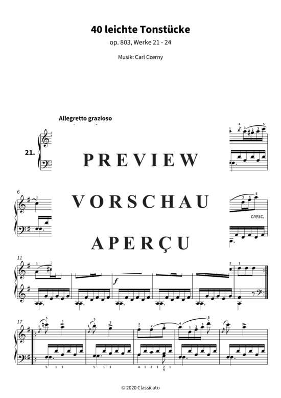 Product gallery: Page 4 of 10 40 leichte Tonstücke - op. 803, Werke 21 - 24 , , Piano Solo