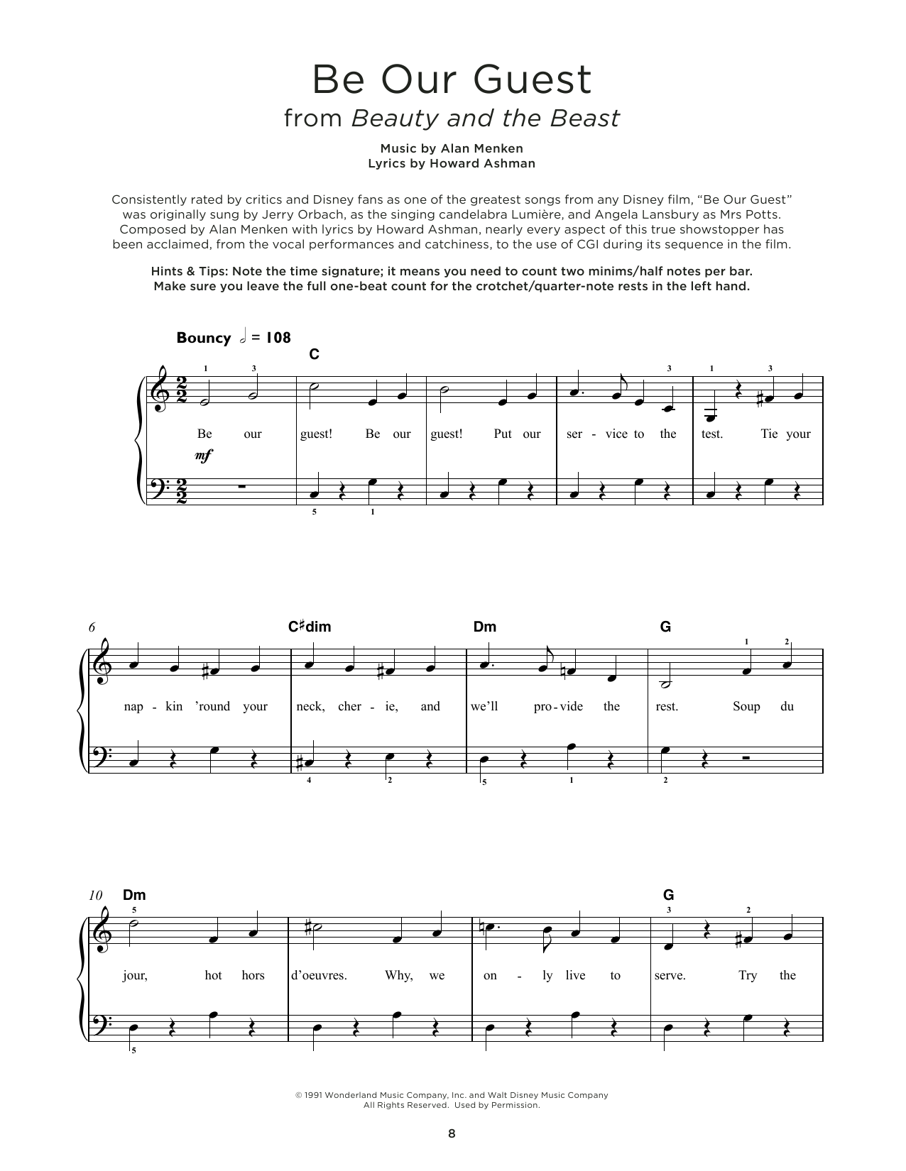 Produktbild zu: Be Our Guest (from Beauty And The Beast)