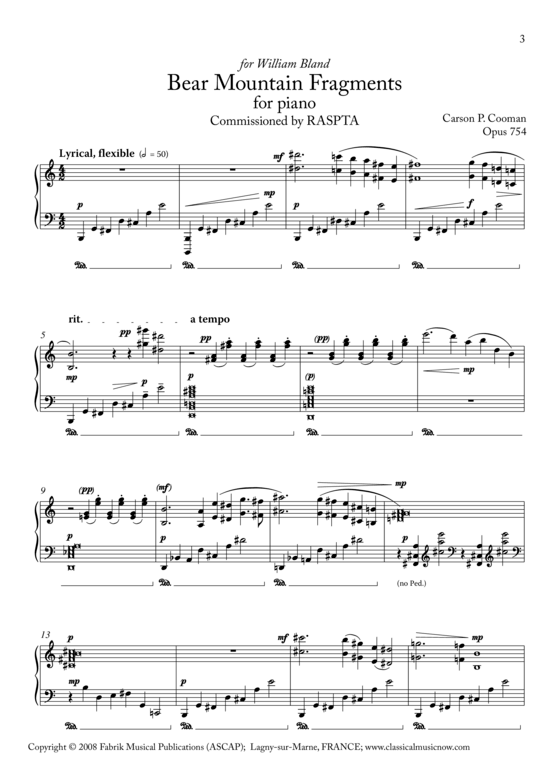 Product picture to: Bear Mountain Fragments Carson P. Cooman