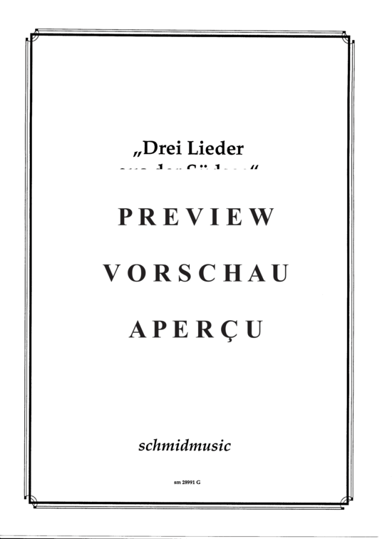 Product gallery: Page 2 of 5 Drei Lieder aus der Südsee , , (mixed choir)